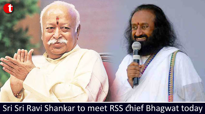 Sri Sri Ravi Shankar to meet RSS chief Bhagwat today