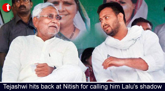 Tejashwi hits back at Nitish for calling him Lalu's shadow