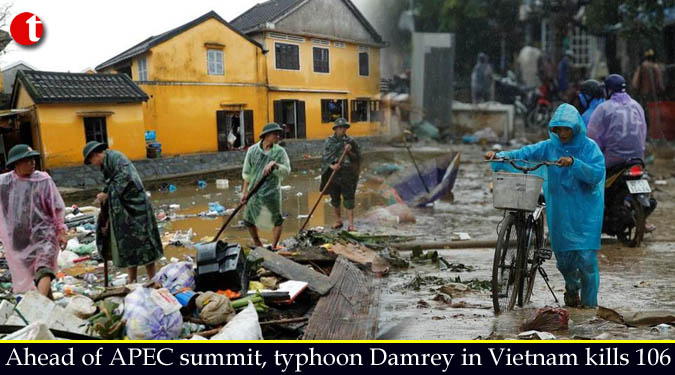 Ahead of APEC summit, typhoon Damrey in Vietnam kills 106