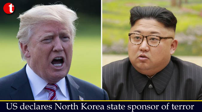 United States declares North Korea state sponsor of terror