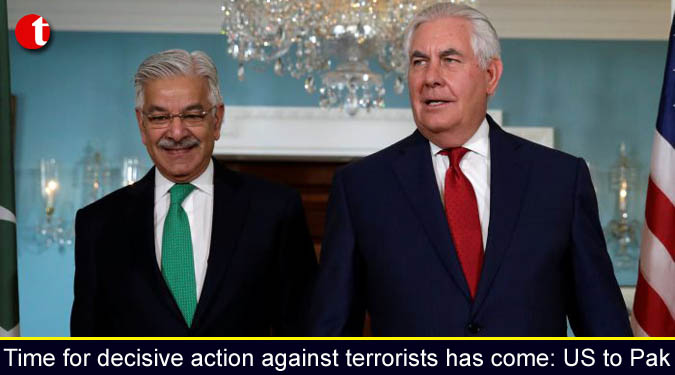 Time for decisive action against terrorists has come: US to Pak