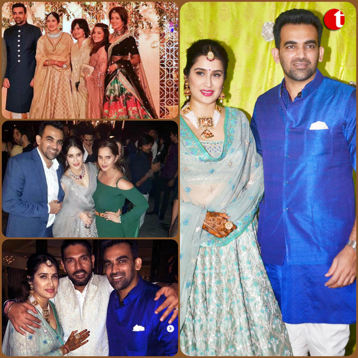 Yuvraj, Sania celebrate Zaheer-Sagarika's wedding