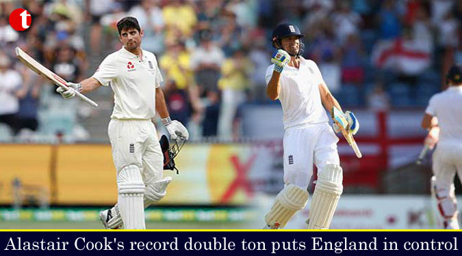 Cook's record double ton puts England in control