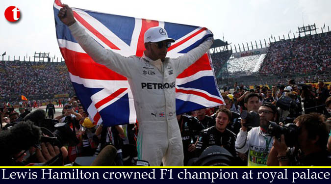 Lewis Hamilton crowned F1 champion at royal palace