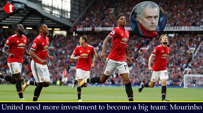 United need more investment to become a big team: Mourinho