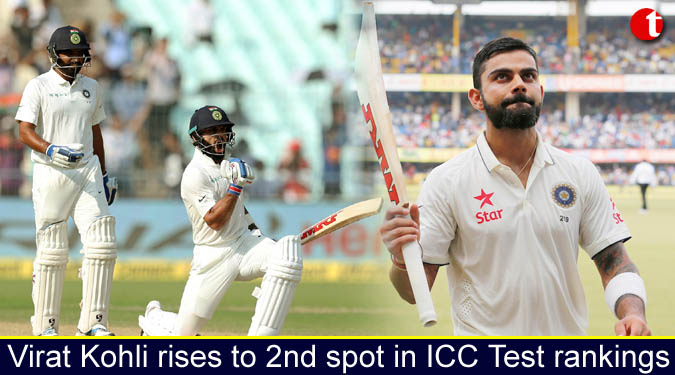 Virat Kohli rises to 2nd spot in ICC Test rankings