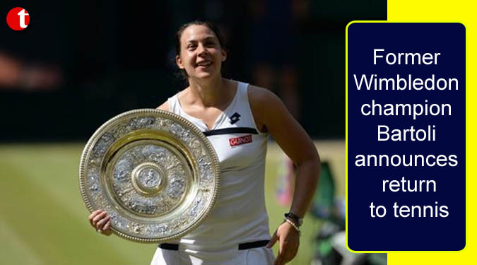 Former Wimbledon champion Bartoli announces return to tennis