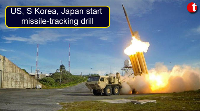 US, S Korea, Japan start missile-tracking drill