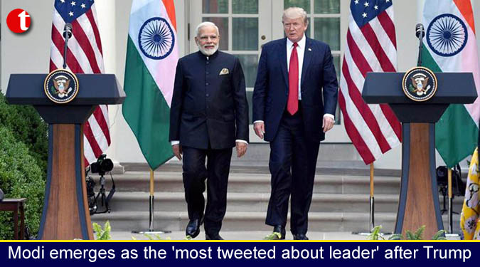 Modi emerges as the 'most tweeted about leader' after Trump