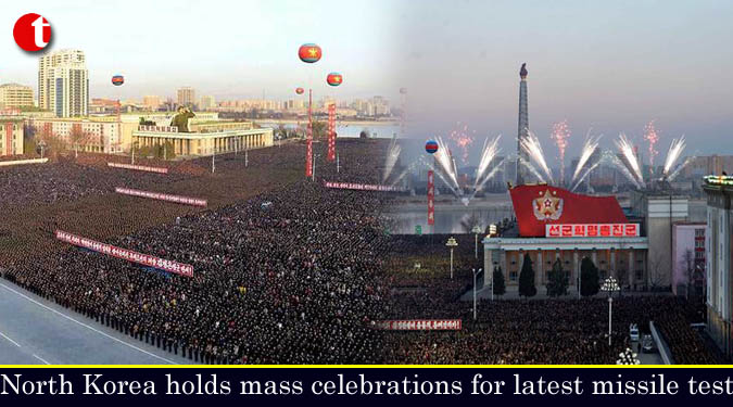 North Korea holds mass celebrations for latest missile test