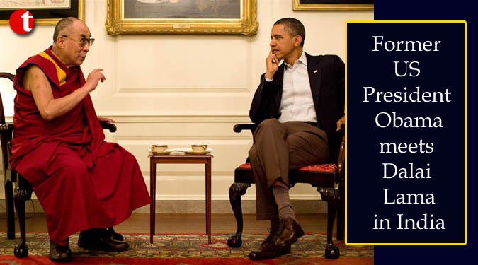 Former US President Obama meets Dalai Lama in India