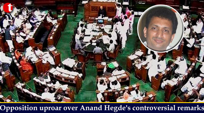 Opposition uproar over Anand Hegde’s controversial remarks