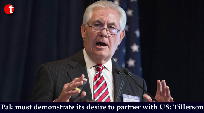 Pak must demonstrate its desire to partner with US: Tillerson