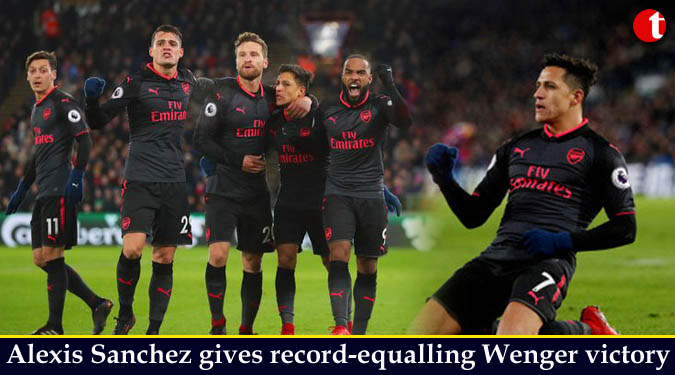 Alexis Sanchez gives record-equalling Wenger victory