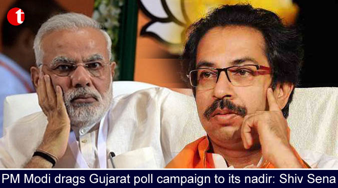 PM Modi drags Gujarat poll campaign to its nadir: Shiv Sena
