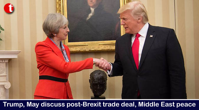 Trump, May discuss post-Brexit trade deal, Middle East peace