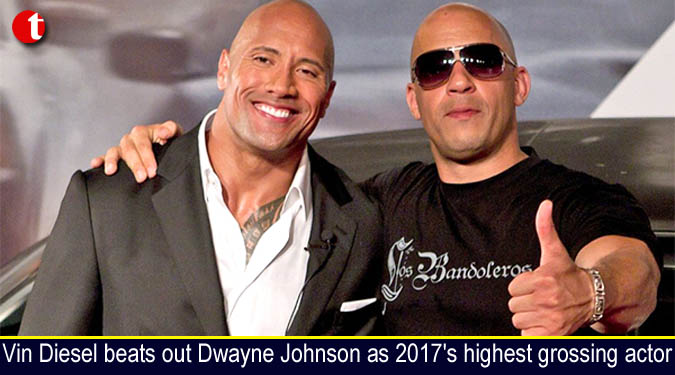 Vin Diesel beats out Dwayne Johnson as 2017’s highest grossing actor