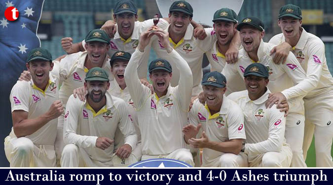 Australia romp to victory and 4-0 Ashes triumph