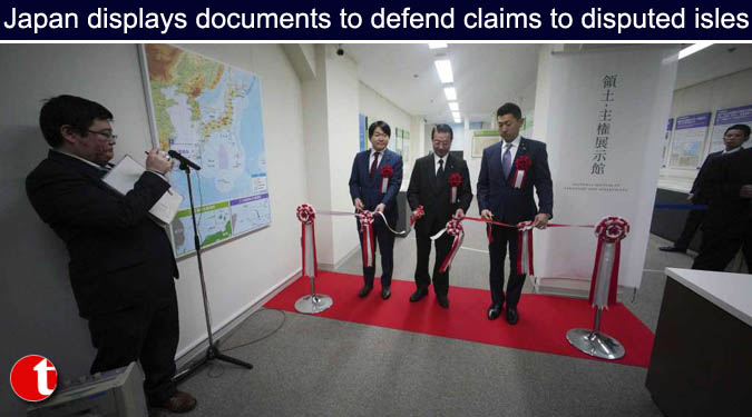 Japan displays documents to defend claims to disputed isles