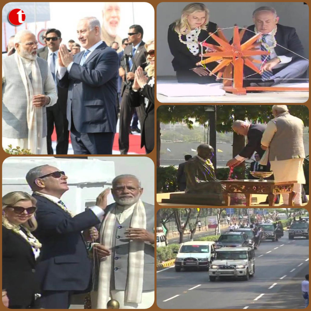 Modi, Netanyahu hold roadshow in Ahmedabad