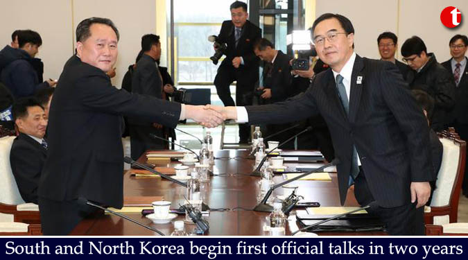 South and North Korea begin first official talks in two years