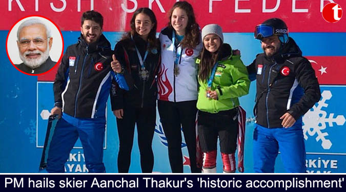 PM hails skier Aanchal Thakur's 'historic accomplishment'