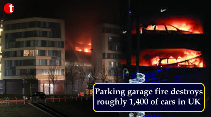 Parking garage fire destroys roughly 1,400 of cars in UK