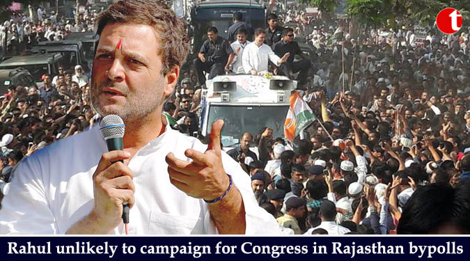 Rahul unlikely to campaign for Congress in Rajasthan bypolls