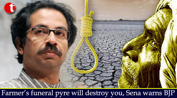 Farmer’s funeral pyre will destroy you, Sena warns BJP