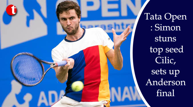 Tata Open: Simon stuns top seed Cilic, sets up Anderson final