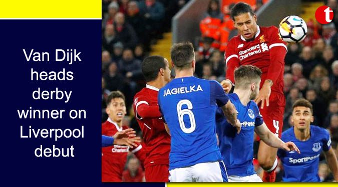 Van Dijk heads derby winner on Liverpool debut