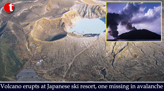Volcano erupts at Japanese ski resort, one missing in avalanche
