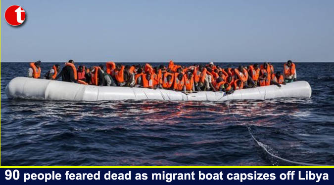 90 people feared dead as migrant boat capsizes off Libya