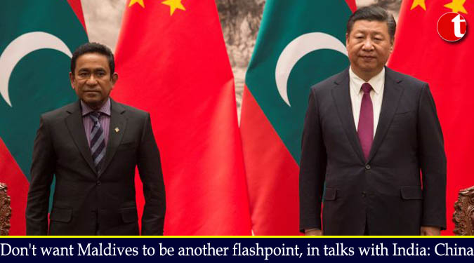 Don't want Maldives to be another flashpoint, in talks with India: China