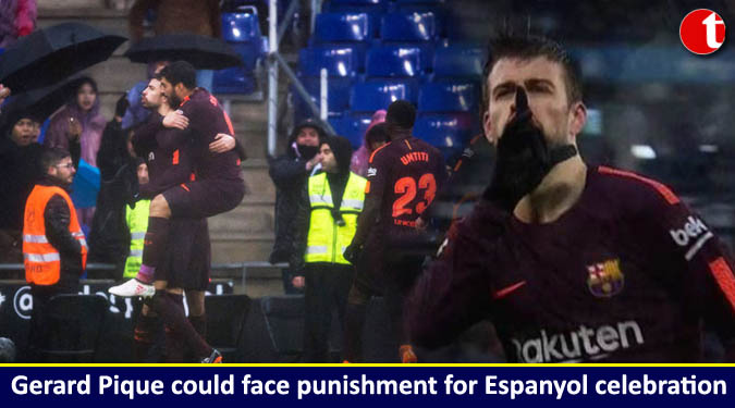 Gerard Pique could face punishment for Espanyol celebration