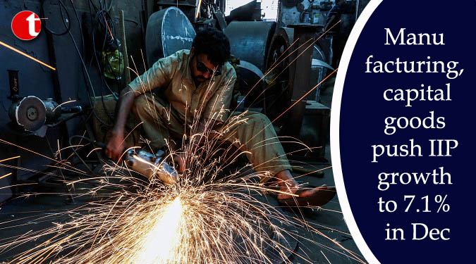 Manufacturing, capital goods push IIP growth to 7.1% in Dec