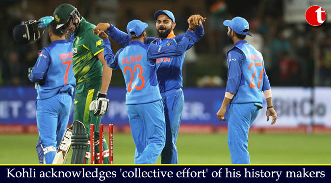 Kohli acknowledges ‘collective effort’ of his history makers