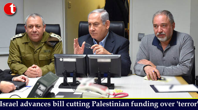 TIL Desk/World/Jerusalem/ Ministers today greenlighted a bill allowing Israel to withhold tax monies it collects for the Palestinian Authority by the same amount as stipends that the PA pays to jailed militants. Defence Minister Avigdor Lieberman, whose ministry drafted the bill, welcomed the vote in a ministerial committee, the first step toward sending it to parliament to be passed into law. "Soon there will be an end to this theatre of absurd," he wrote in Hebrew on Twitter, adding that the money confiscated would be used "to prevent terror and compensate victims". Israel annually collects around 127 million in customs duties levied on goods destined for Palestinian markets that transit through Israeli ports monthly and then transfers it to the PA. It has withheld payment in the past, notably in response to Palestinian admission in 2011 to the UN cultural agency UNESCO as a full member. The Israeli move comes as the US Senate considers a bill approved by the House of Representatives to withhold aid to the PA if it does not stop the controversial practice of so-called martyr payments to families of Palestinians convicted of terrorist attacks. Republican and Democratic US lawmakers alike have warned that the payments incentivise violence and serve as a sticking point in the Middle East peace process.