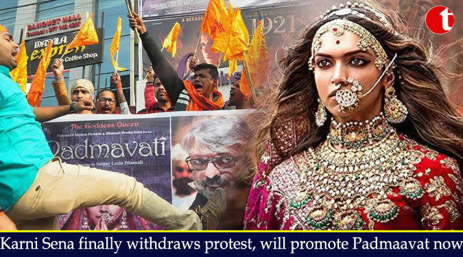 Karni Sena finally withdraws protest, will promote Padmaavat now