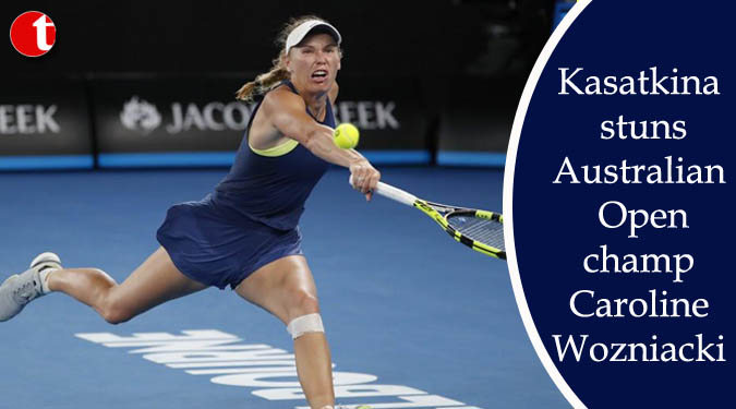 Kasatkina stuns Aus Open champ Caroline Wozniacki