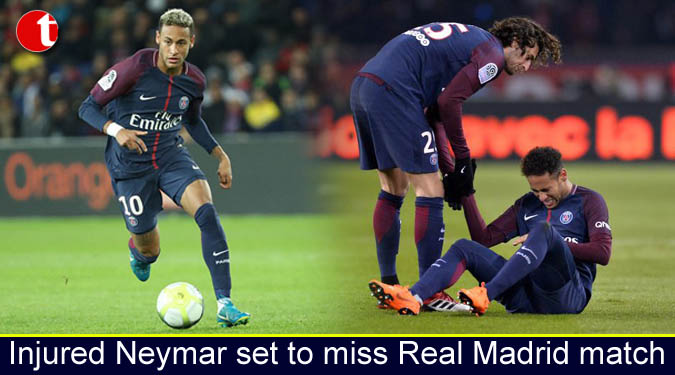 Injured Neymar set to miss Real Madrid match