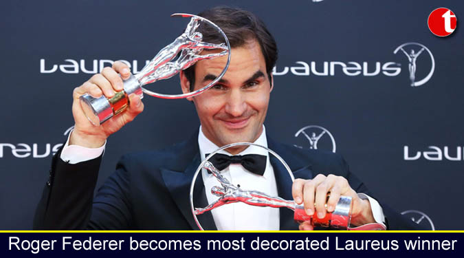 Roger Federer becomes most decorated Laureus winner