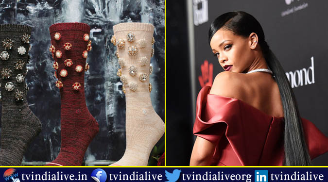 Rihanna unveils Valentine’s Day-themed socks