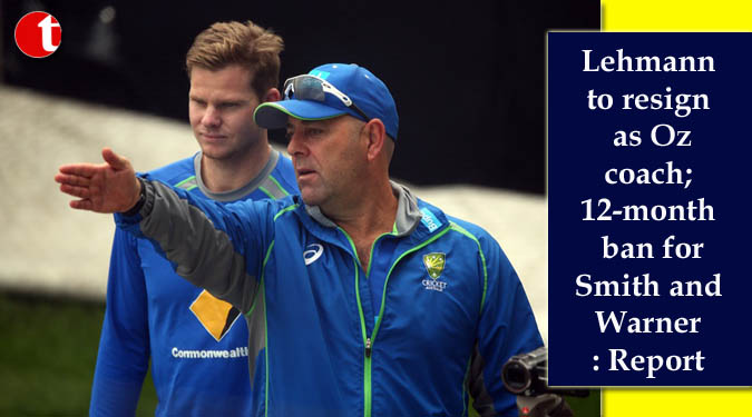 Lehmann to resign as Oz coach; 12-month ban for Smith and Warner: Report
