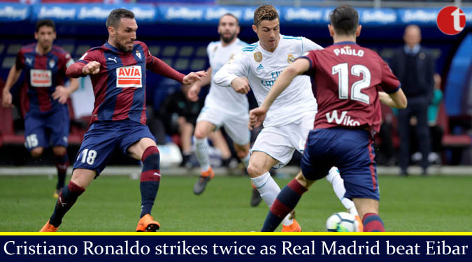 Cristiano Ronaldo strikes twice as Real Madrid beat Eibar