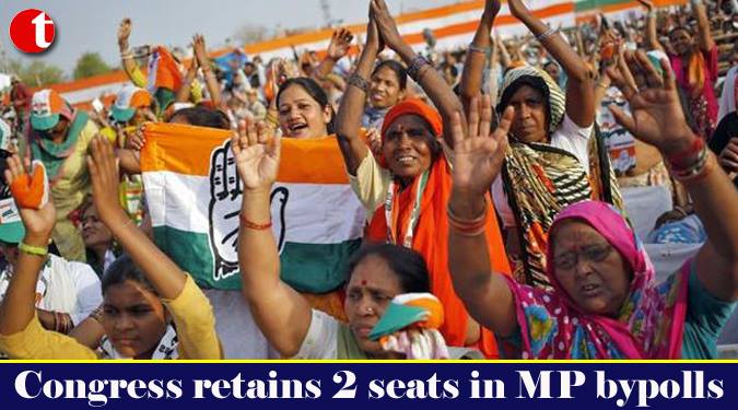 Congress retains 2 seats in MP bypolls