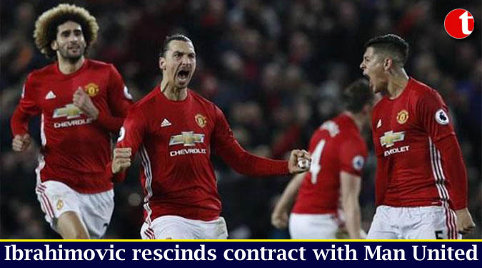 Ibrahimovic rescinds contract with Man United