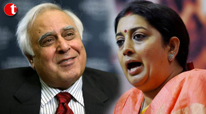 Irani accuses Sibal of being involved in land scam