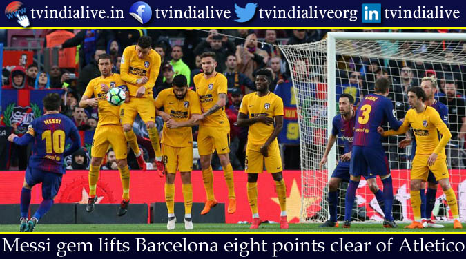 Messi gem lifts Barcelona eight points clear of Atletico