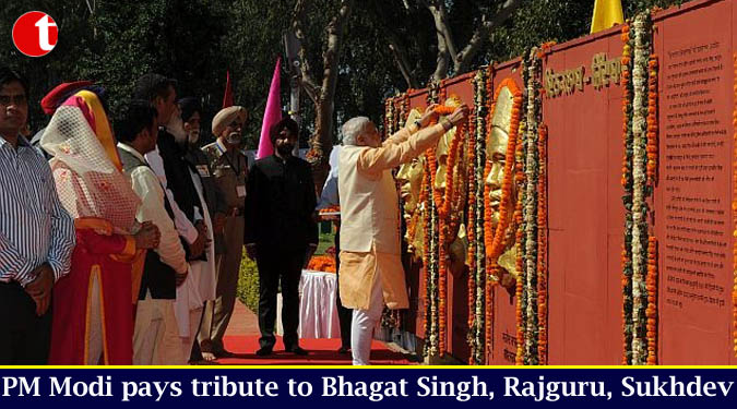 PM Modi pays tribute to Bhagat Singh, Rajguru, Sukhdev